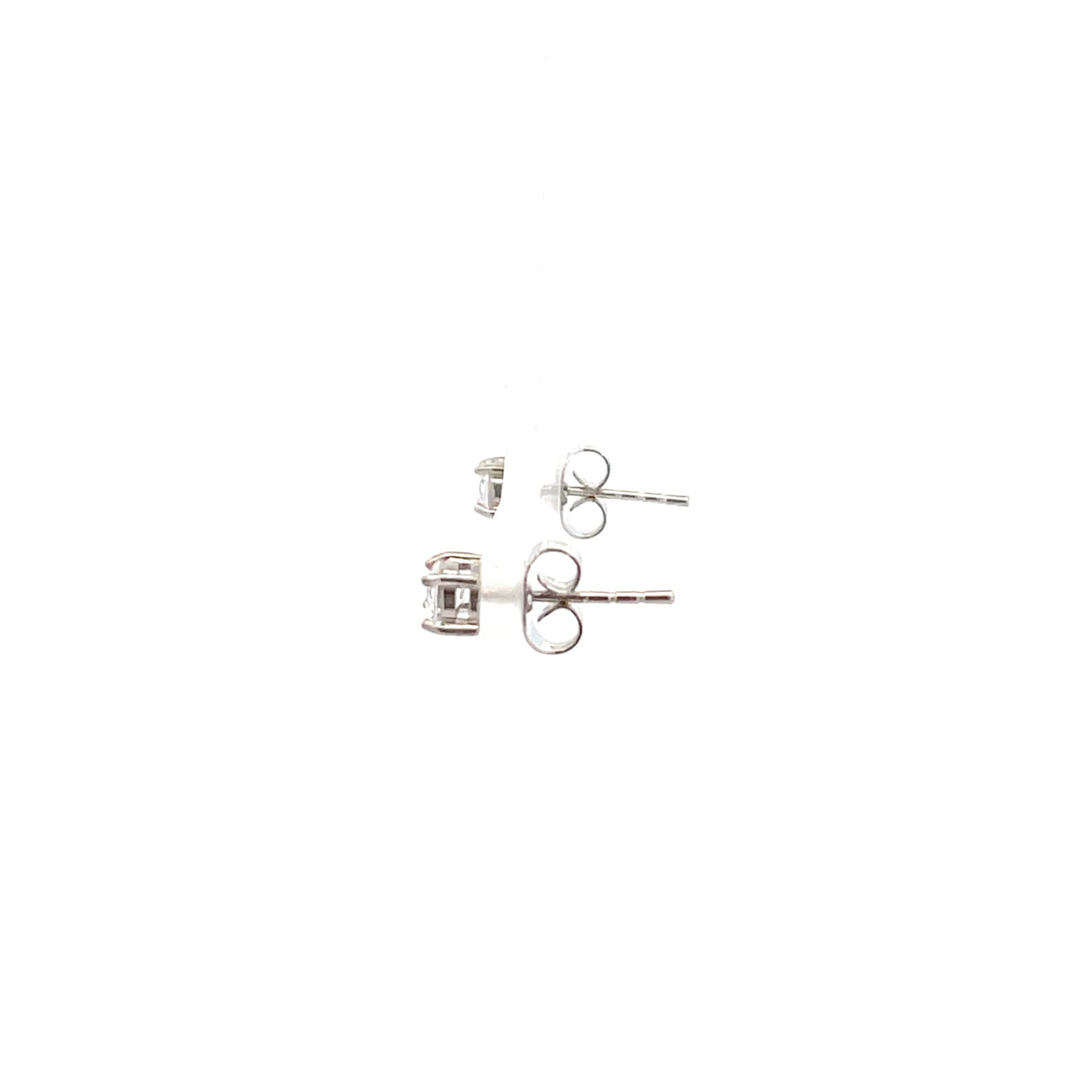 Basket Setting CZ Stud Round - 4mm The One Jewelry