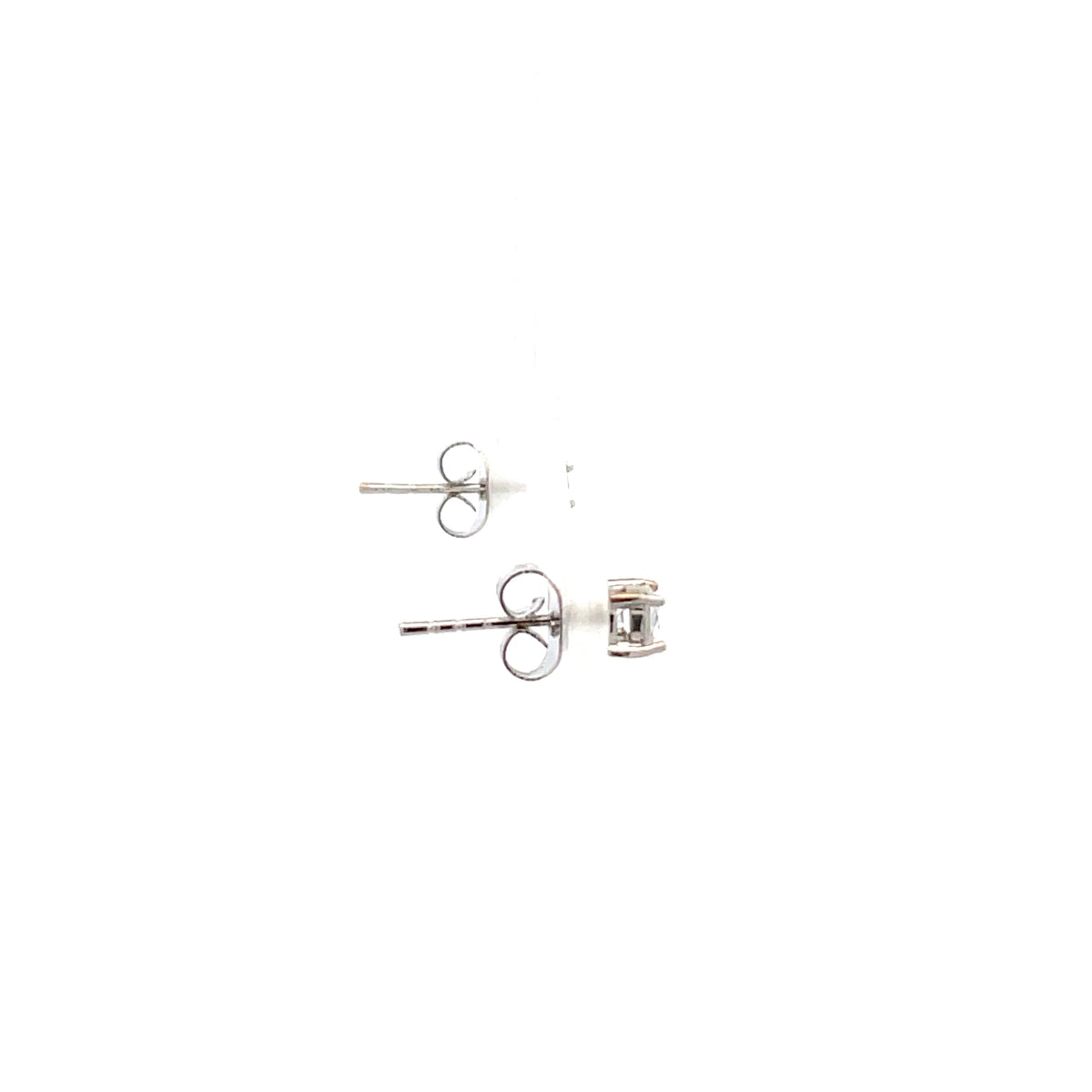 Basket Setting CZ Stud Round - 4mm The One Jewelry