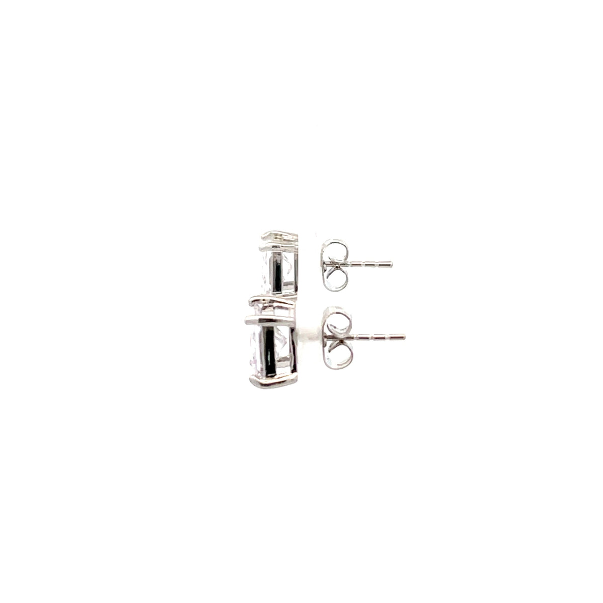 Basket Setting CZ Stud Square - 7mm The One Jewelry
