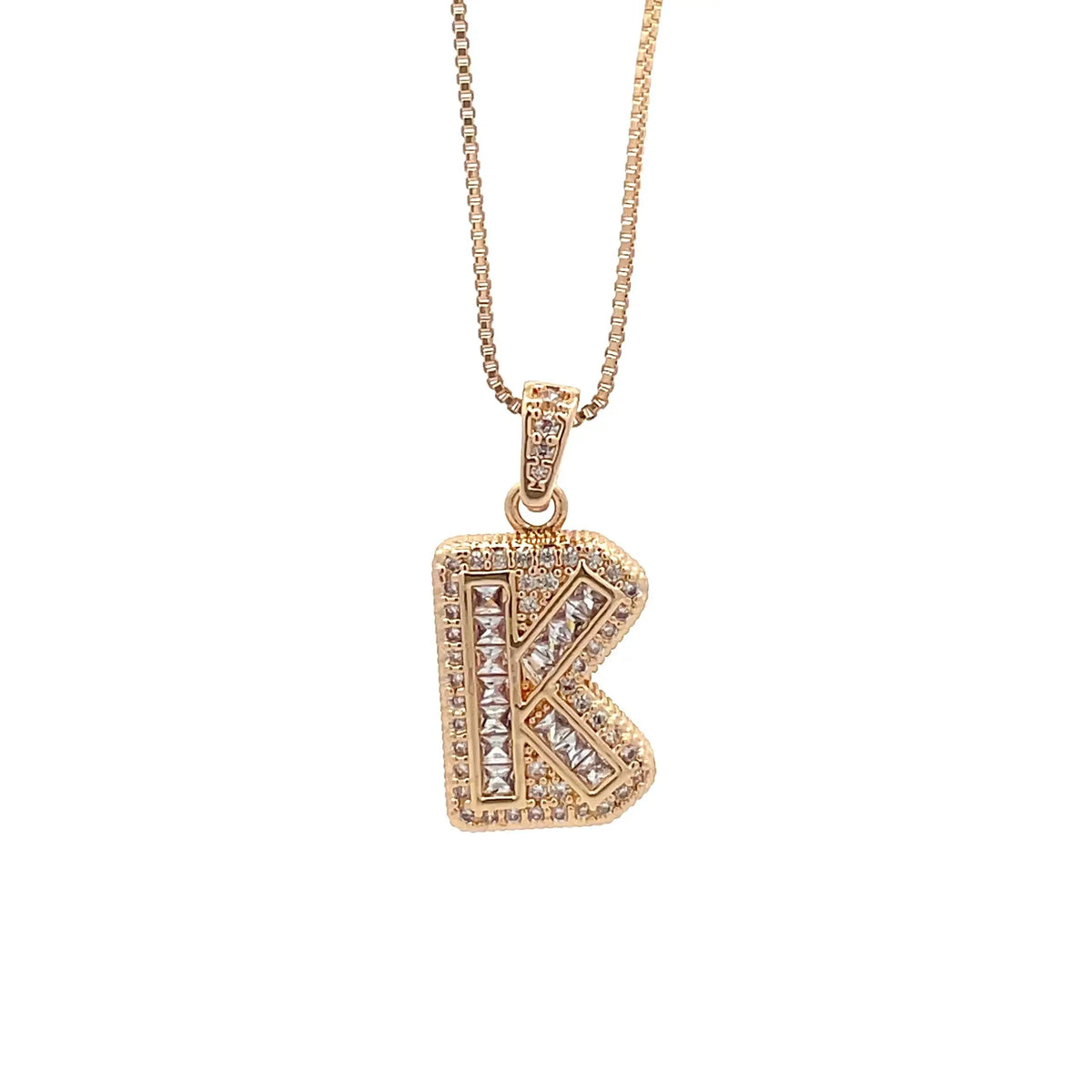 Fancy Diamond Necklace - Letter K The One Jewelry