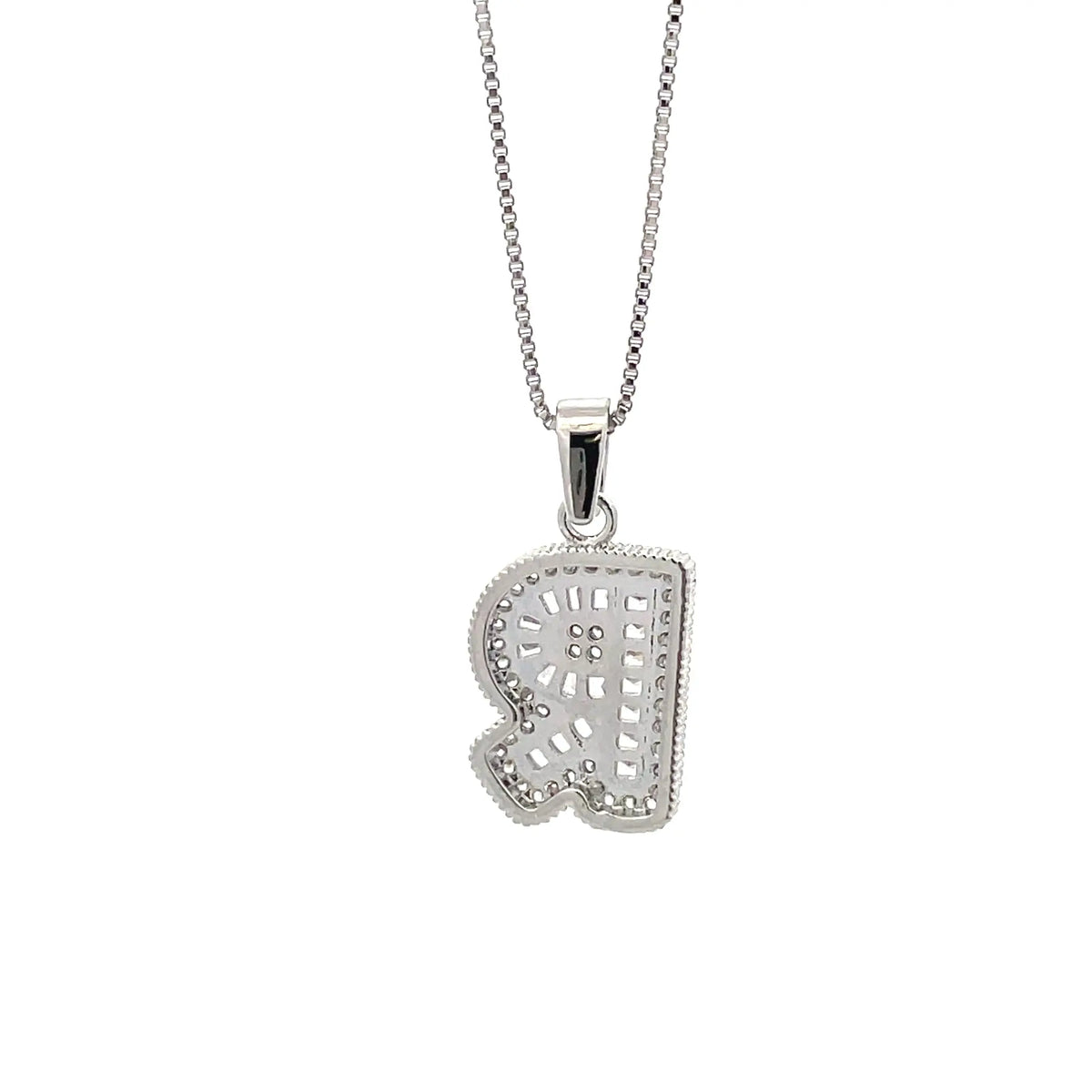 Fancy Diamond Necklace - Letter R The One Jewelry