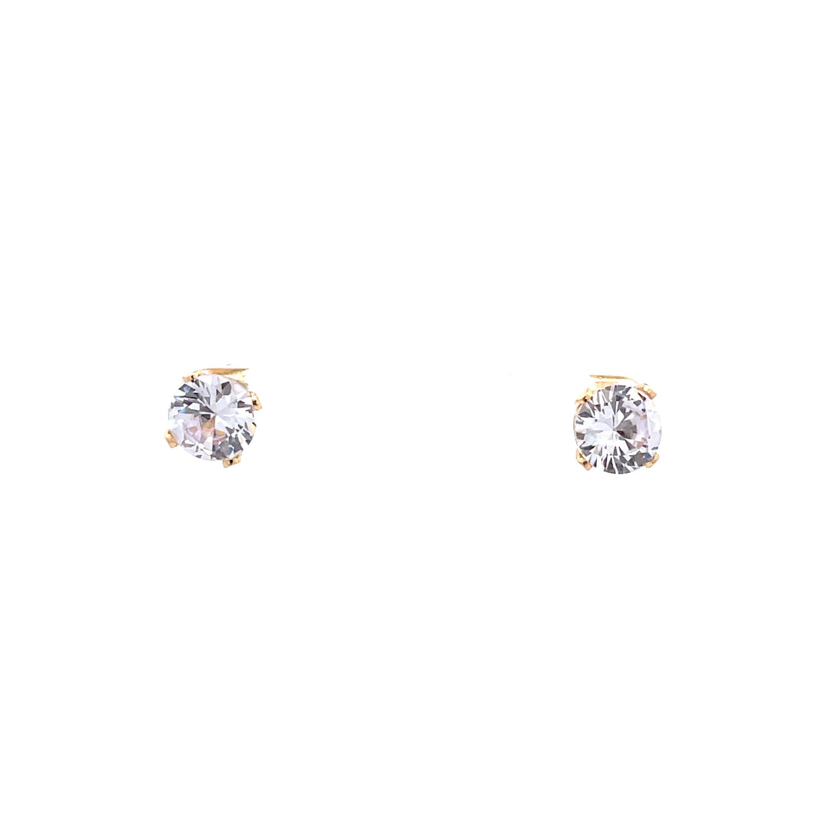 The One Jewelry Gold Tone round sterling silver stud earrings, 8 mm