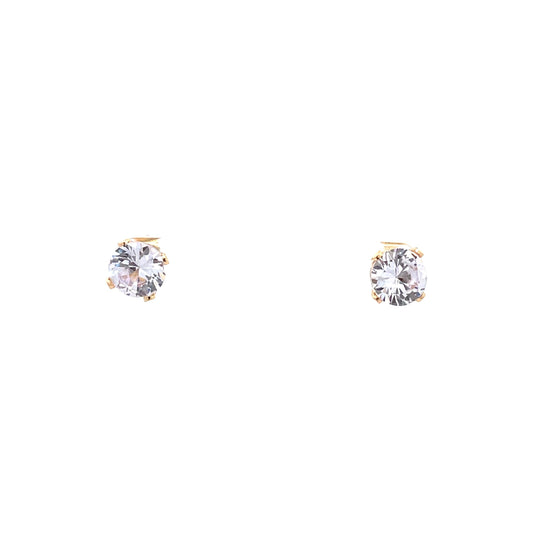 Sterling Silver Round Earrings - 8MM The One Jewelry