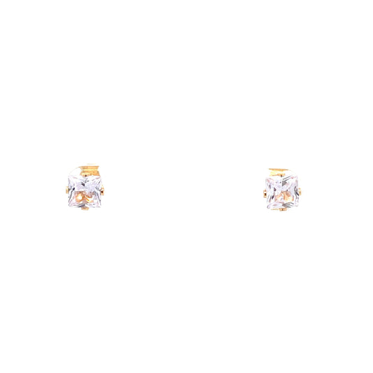 Sterling Silver Square Earrings - 6MM The One Jewelry