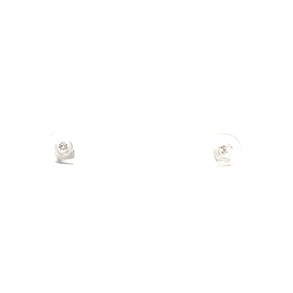 The One Jewelry Silver Tone round sterling silver stud earrings, 2 mm