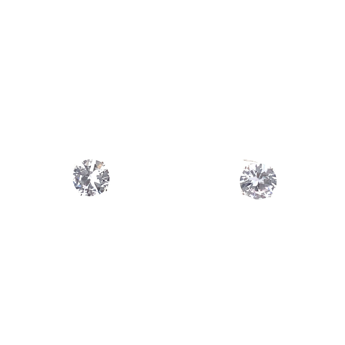 The One Jewelry Silver Tone round sterling silver stud earrings, 8 mm