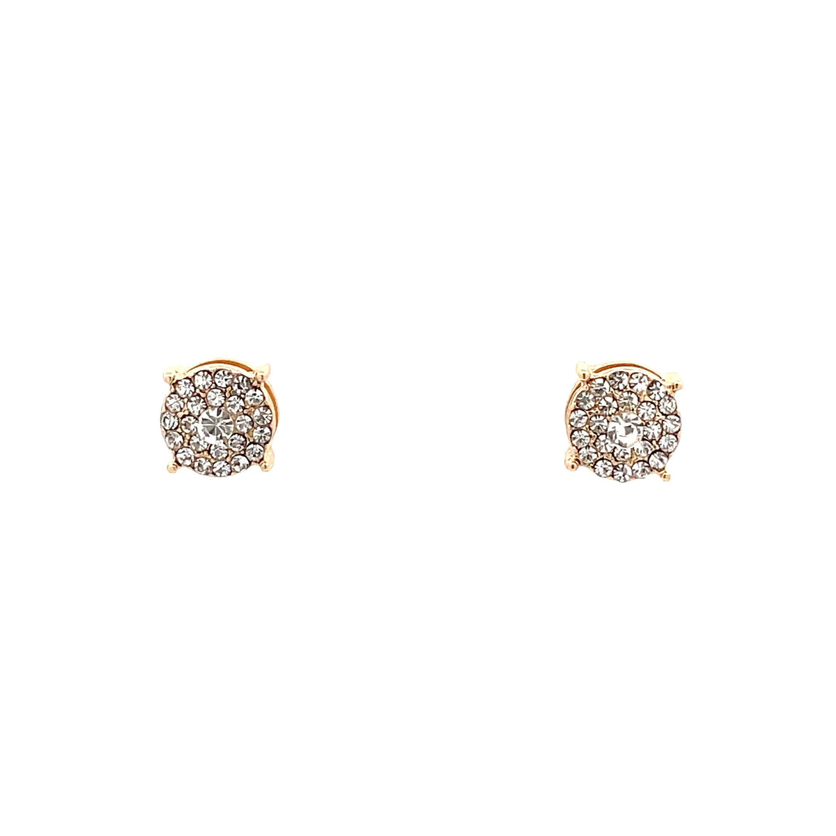The One Jewelry Lovely Stud Earrings 08 - Rounded Square in gold tone (ONEG8)