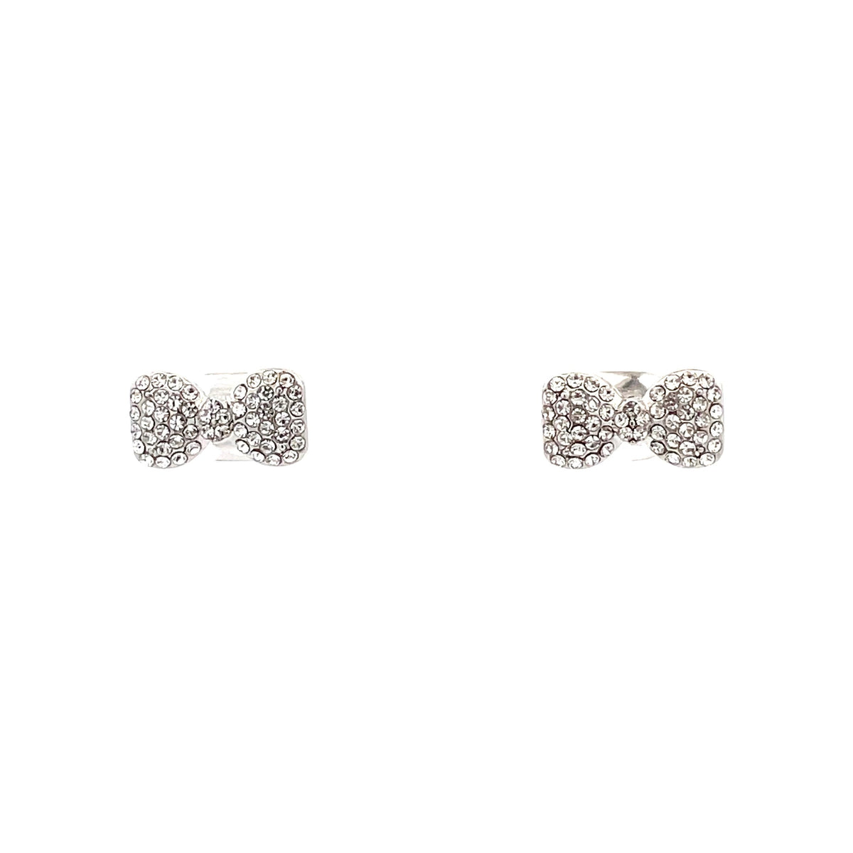 The One Jewelry Lovely Stud Earrings 06 - Bow in silver tone (ONES6)