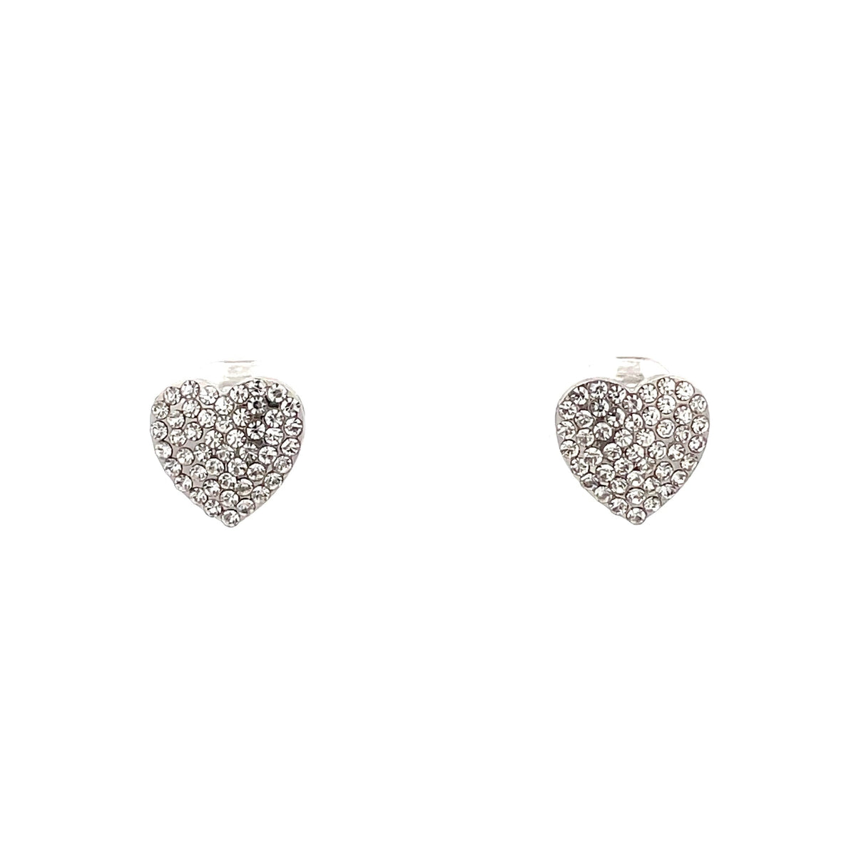 The One Jewelry Lovely Stud Earrings 10 - Heart in silver tone (ONES10)
