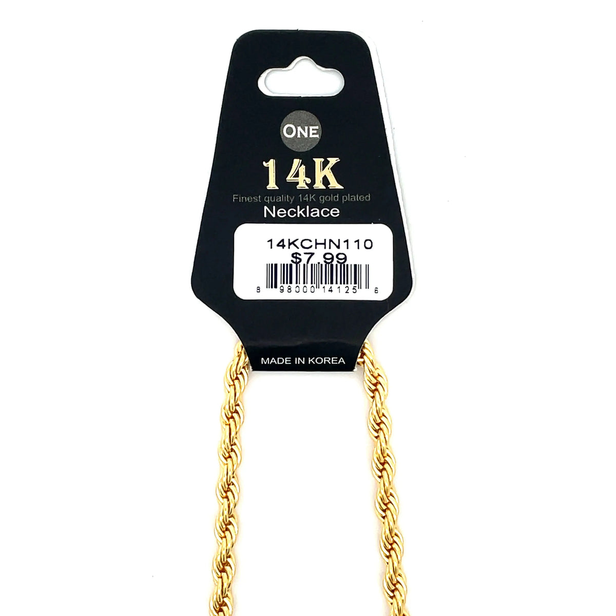 14K Short Necklace - #110 The One Jewelry