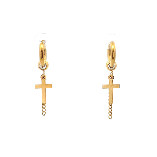 Stainless Steel Huggie Hoop Earrings - Design 01 The One Jewelry
