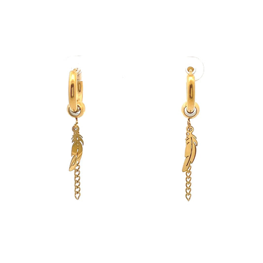 Stainless Steel Huggie Hoop Earrings - Design 02 The One Jewelry