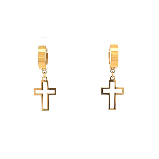 Stainless Steel Huggie Hoop Earrings - Design 03 The One Jewelry