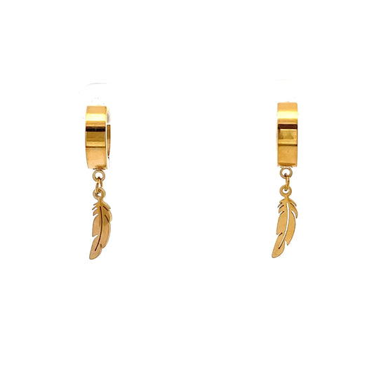 Stainless Steel Huggie Hoop Earrings - Design 04 The One Jewelry