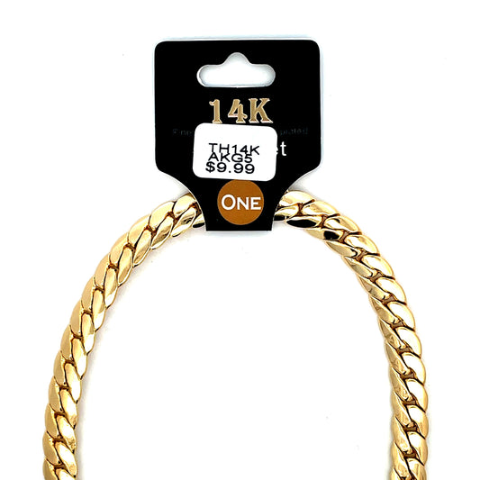 Thick 14K Anklet - Style 05 The One Jewelry