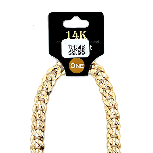 Thick 14K Anklet - Style 09 The One Jewelry