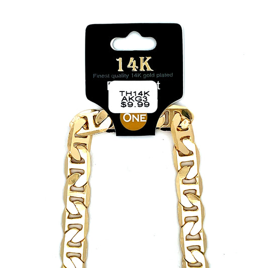 Thick 14K Anklet - Style 03 The One Jewelry