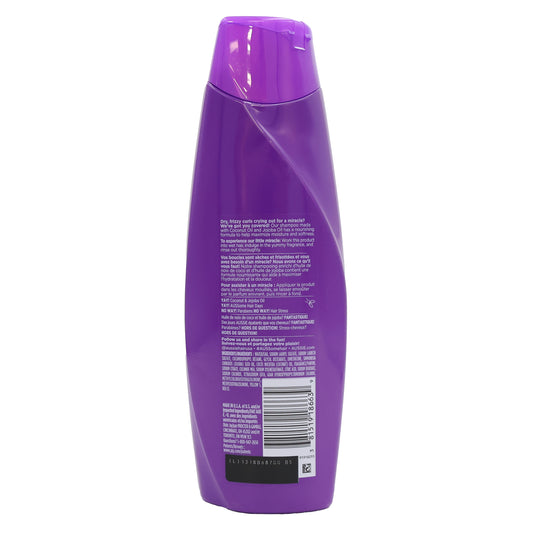 Aussie Miracle Curls Shampoo — back label of 12.1 fl oz shampoo bottle