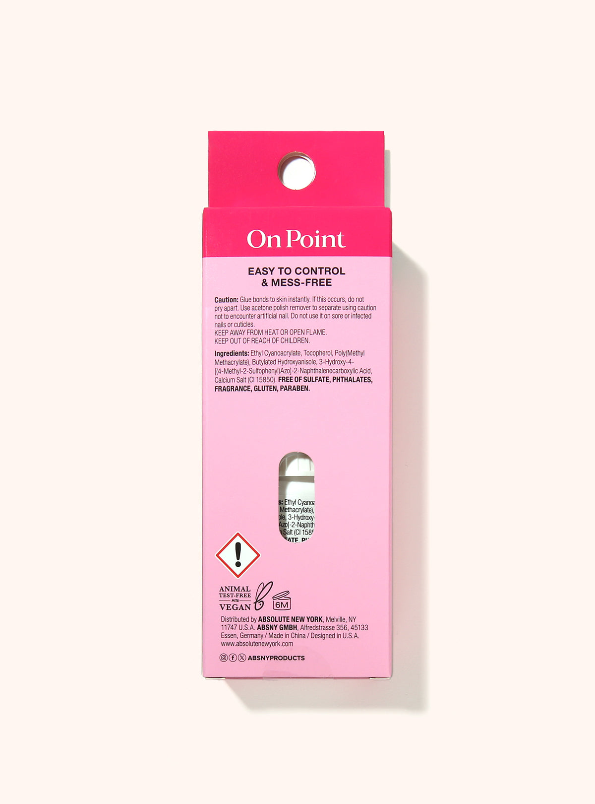 On Point Pink Nail Glue - product view 3