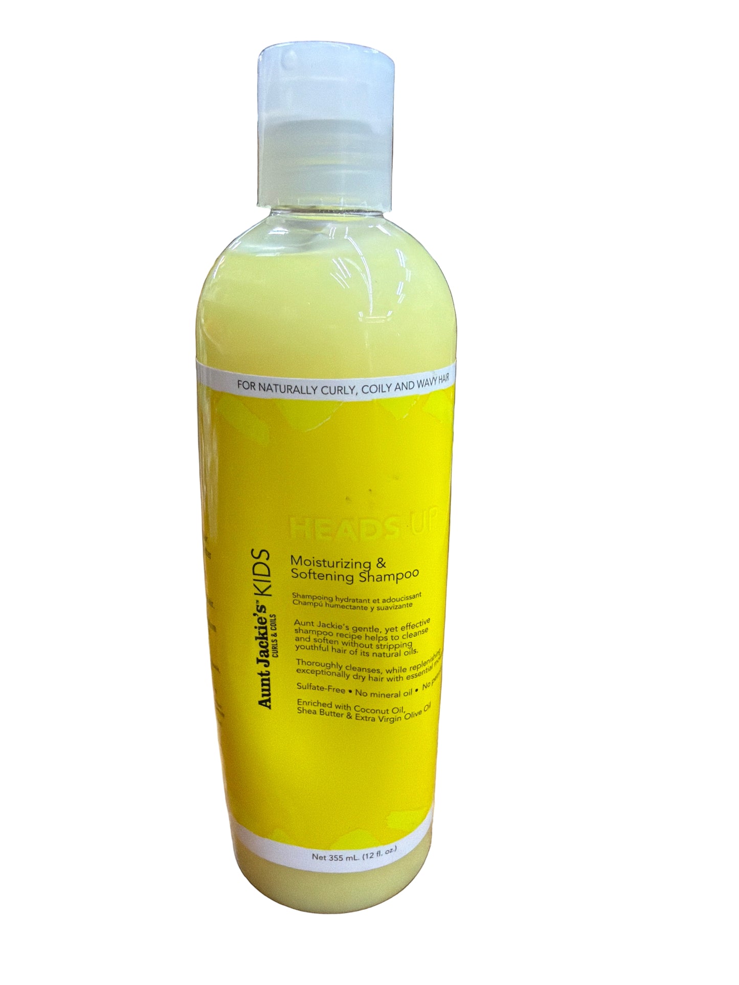 Aunt Jackie's Kids Heads Up Moisturizing and Softening Shampoo 12 oz