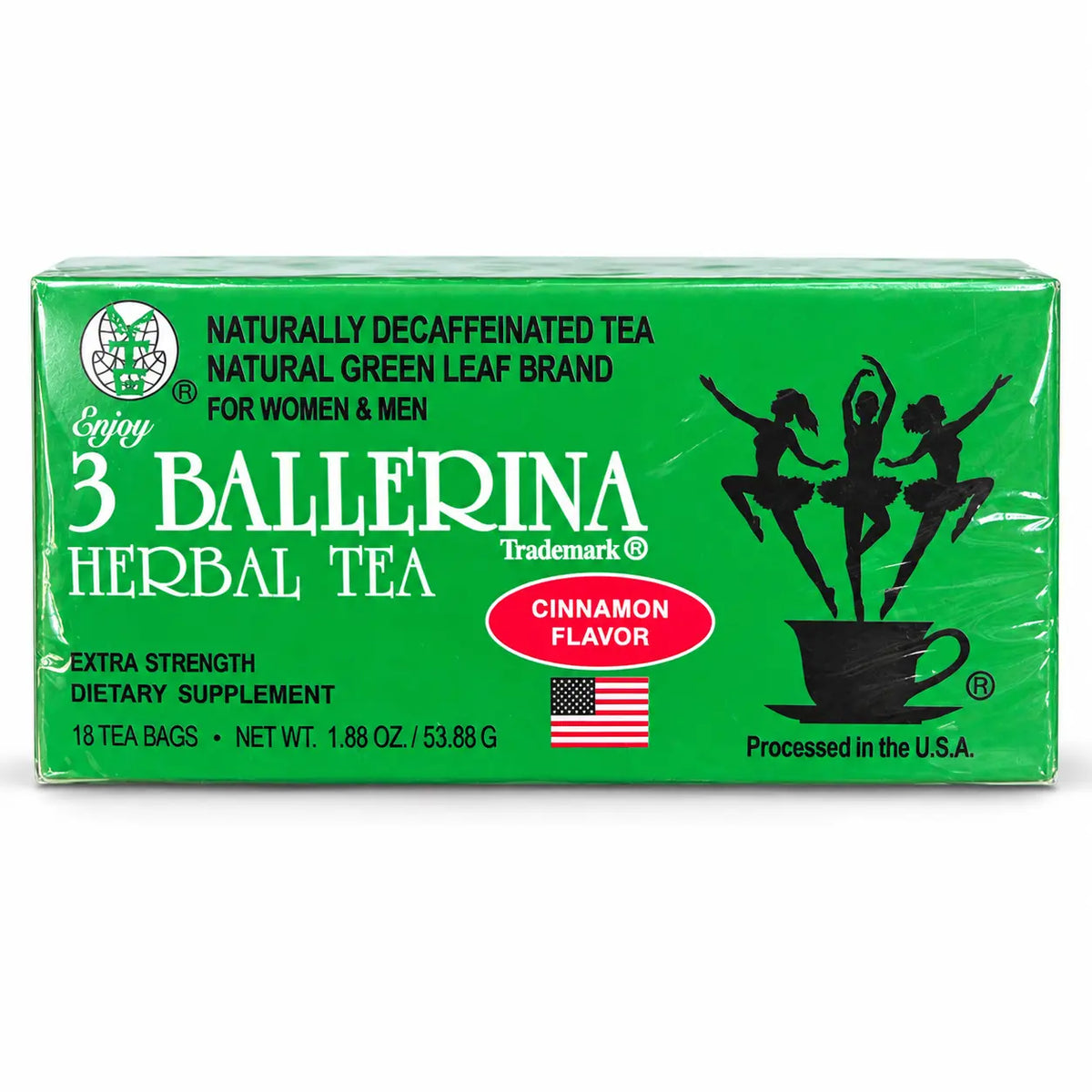 3 Ballerina Extra Strength Cinnamon Herbal Tea 18 tea bags