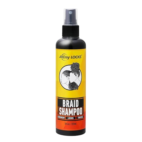 AllDay Locks Braid Oil - Spray On Hair Oil for Braid & Scalp Care, for Men and Women, Moisturizing and Strengthening Treatment, Hair Oil for Dry Scalp and Tension Relief - 8 oz Bottle|B0B3Q95K2D