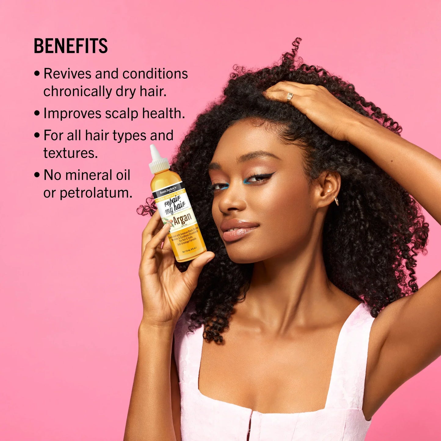 Aunt Jackie’s Hair Growth Oil – 4 oz | Nourishing Natural Oils for Stronger, Healthier Hair – Choose Oil