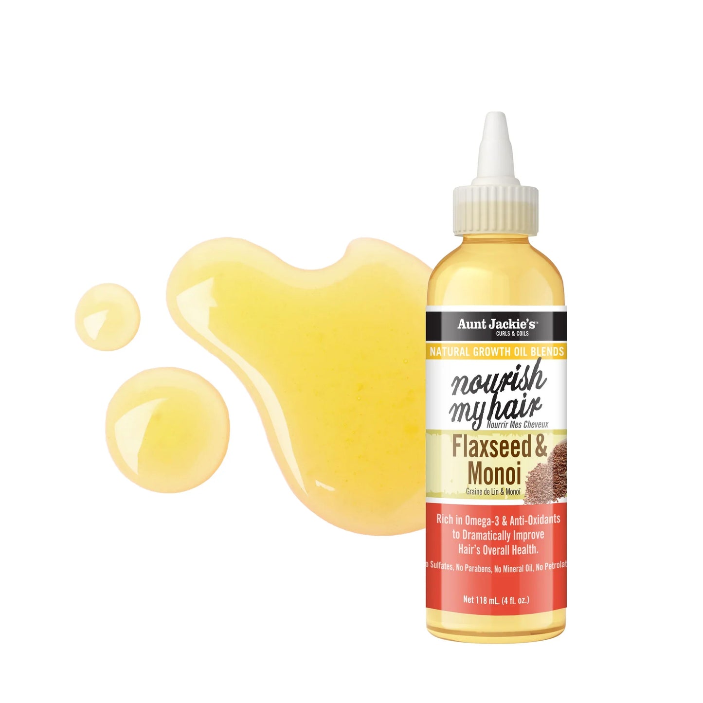 Aunt Jackie’s Hair Growth Oil – 4 oz | Nourishing Natural Oils for Stronger, Healthier Hair – Choose Oil