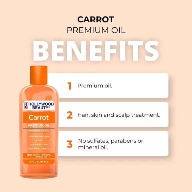 Hollywood Beauty Carrot Oil 8oz