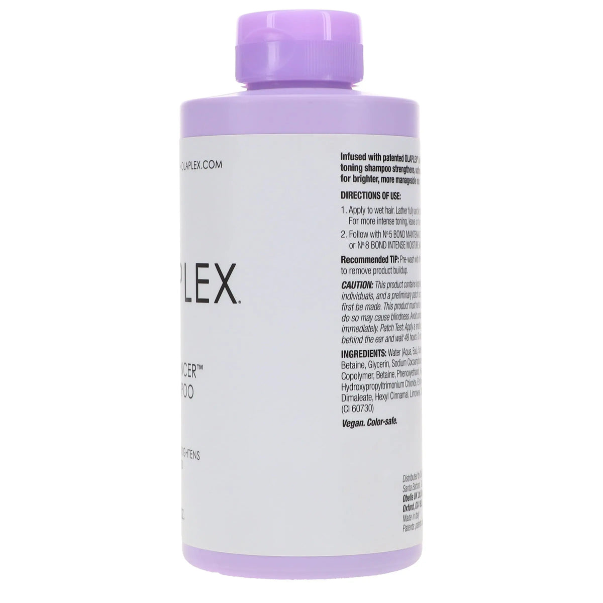 Olaplex No.4P Blonde Enhancer Toning Shampoo 250 ml — 250 ml bottle side view