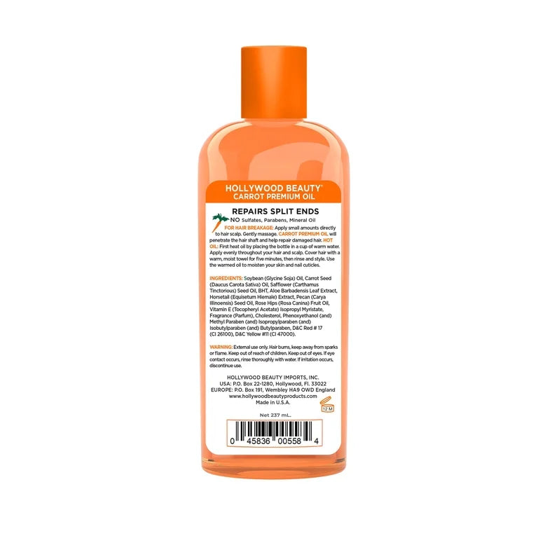 Hollywood Beauty Carrot Oil 8oz