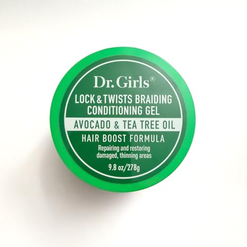 Dr Girls Super Grow Loc & Twists Braiding Conditioning Gel/9.8oz/ Extra Mega Hold (Avocado + Tea Tree)|B0G67KSHDL