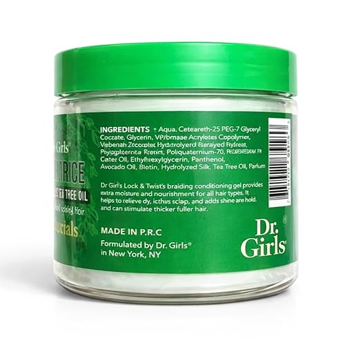 Dr Girls Super Grow Loc & Twists Braiding Conditioning Gel/9.8oz/ Extra Mega Hold (Avocado + Tea Tree)|B0G67KSHDL