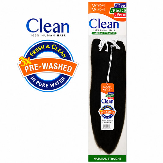 Model Model Clean 100% Human Hair Weave - Natural Straight