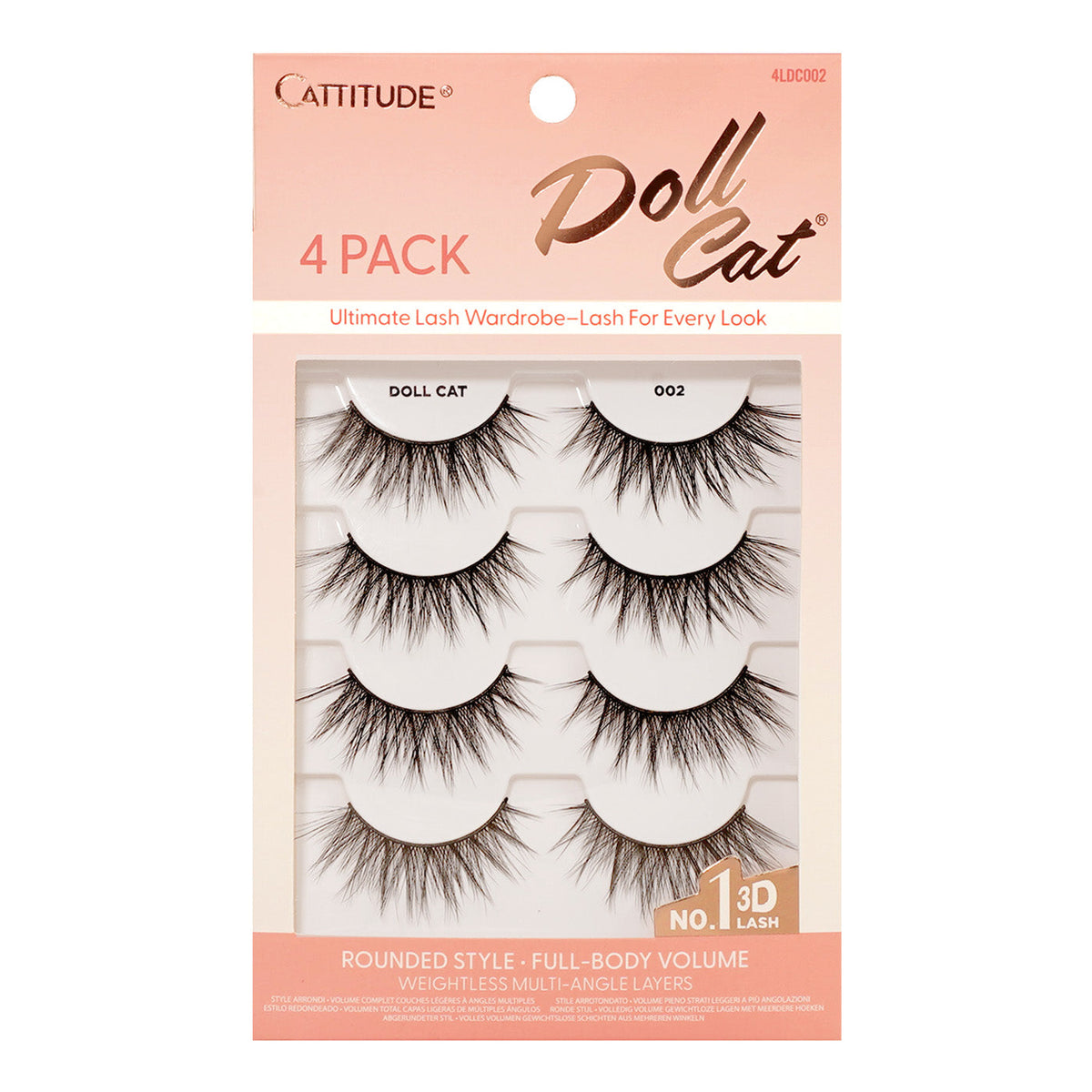 EBIN New York Cattitude Doll Cat 002 4-pair lashes – front packaging
