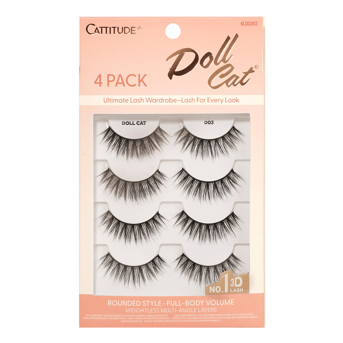 EBIN New York Cattitude Doll Cat 003 4-pair lashes – front packaging