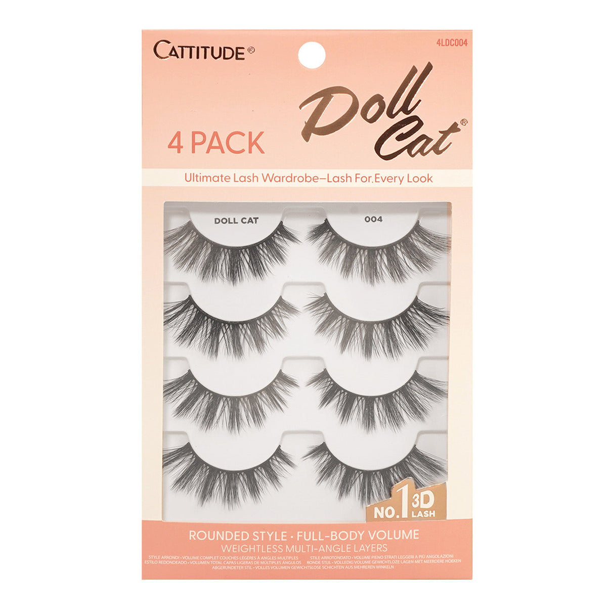 EBIN New York Cattitude Doll Cat 004 4-pair lashes – front packaging