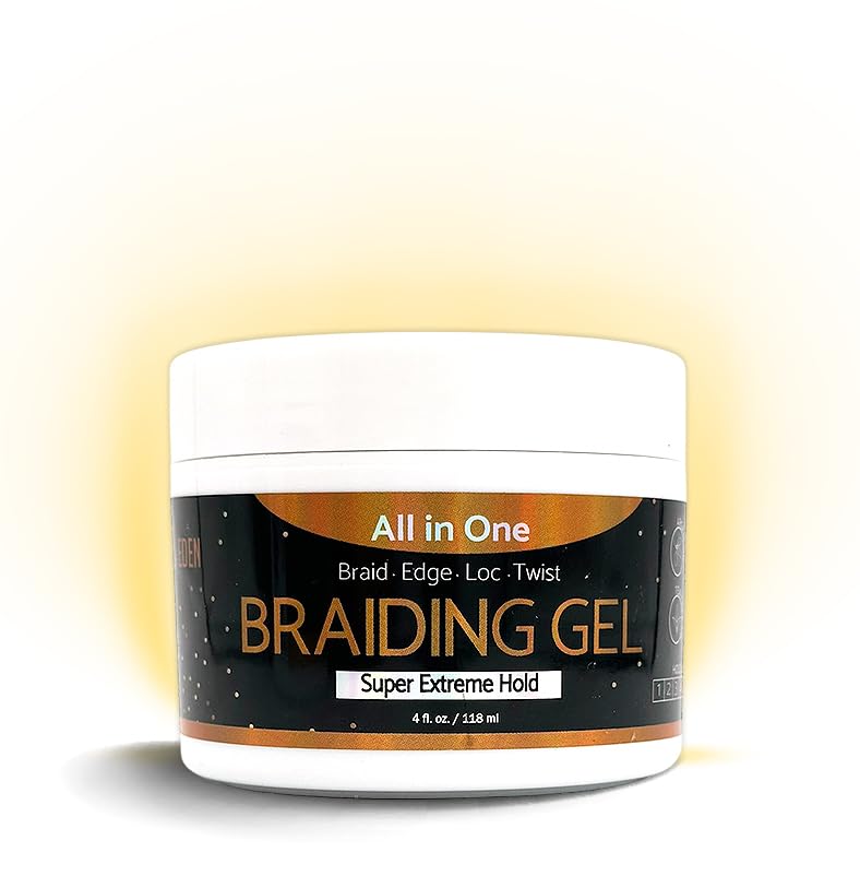 Eden All-in-One Braiding Gel Super Extreme Hold – 4 oz braiding gel jar