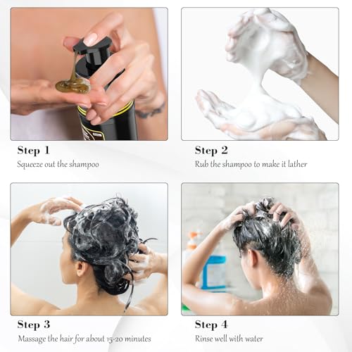 KAISASA Brown Hair Dye Shampoo 3 in 1, Hair Color Shampoo for Cover Grey Hair, Natural with Herbal Ingredient for Men and Women (Brown)|B0DDKSHR96