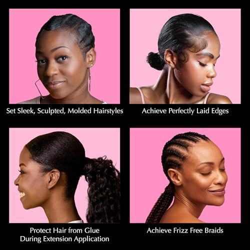 Red by Kiss Hair Wrapping Strip, Ultra Strong 2X Longer Stretch, 40 Strips, Suitable for Wet/Dry Hair, White, Styling Paper for Sleek Hairstyles (3.5", Black, 1 Pack)|B08YC4SH42