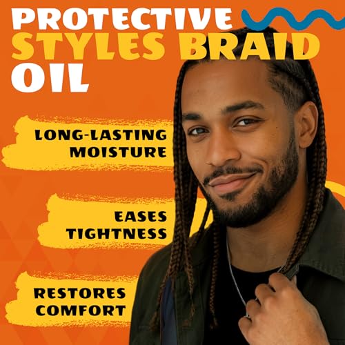 AllDay Locks Braid Oil - Spray On Hair Oil for Braid & Scalp Care, for Men and Women, Moisturizing and Strengthening Treatment, Hair Oil for Dry Scalp and Tension Relief - 8 oz Bottle|B0B3Q95K2D