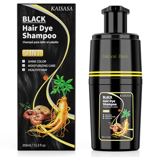 KAISASA Brown Hair Dye Shampoo 3 in 1, Hair Color Shampoo for Cover Grey Hair, Natural with Herbal Ingredient for Men and Women (Brown)|B0DDKSHR96