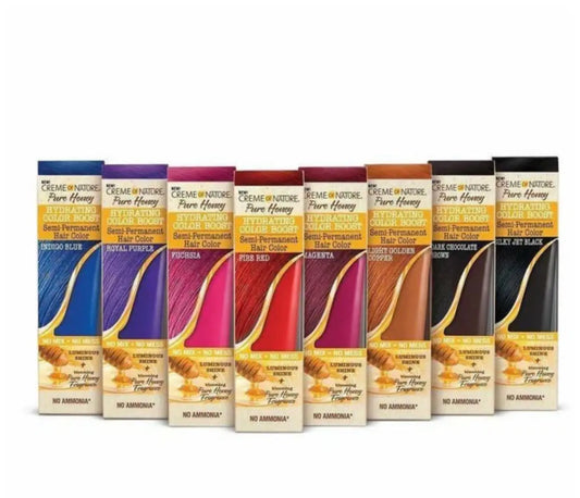 Creme of Nature Pure Honey Color Boost, assorted semi-permanent color boxes