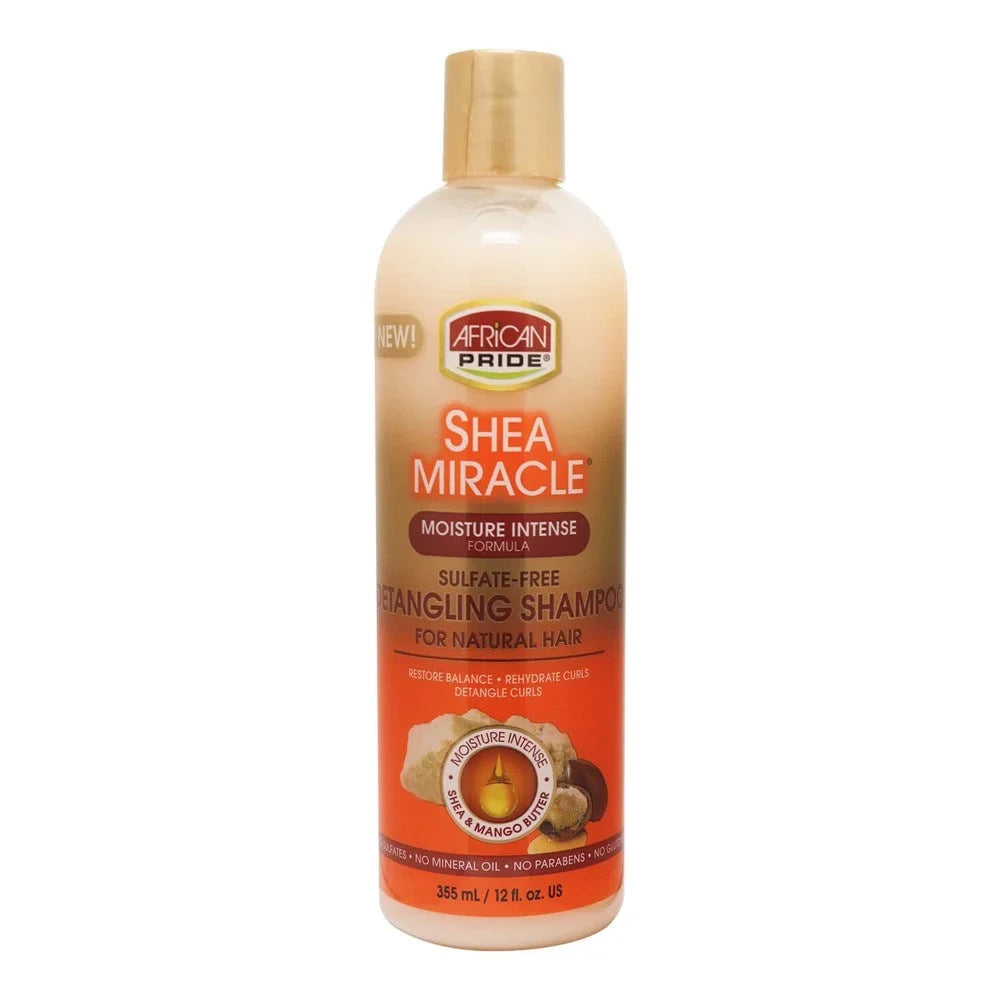 African Pride Shea Butter Miracle Moisture Intense Detangling Shampoo – 12 oz ANNS BEAUTY SUPPLY
