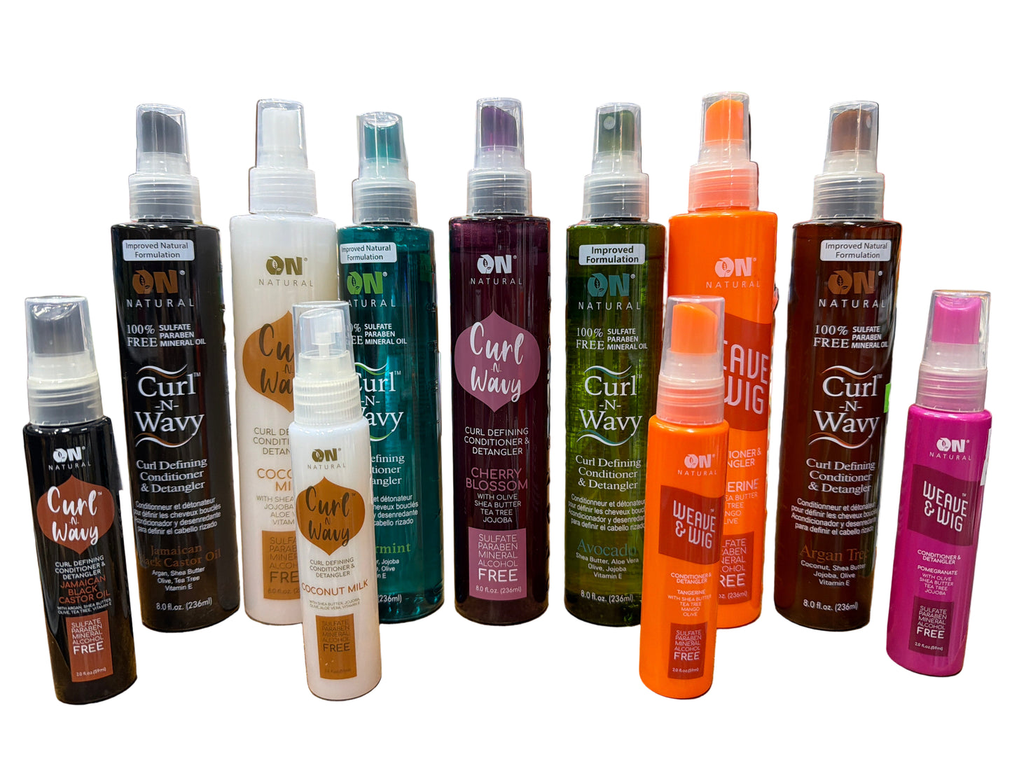 ON NATURAL - Curl n Wavy - Weave & Wig - Detangler (choose size & type)