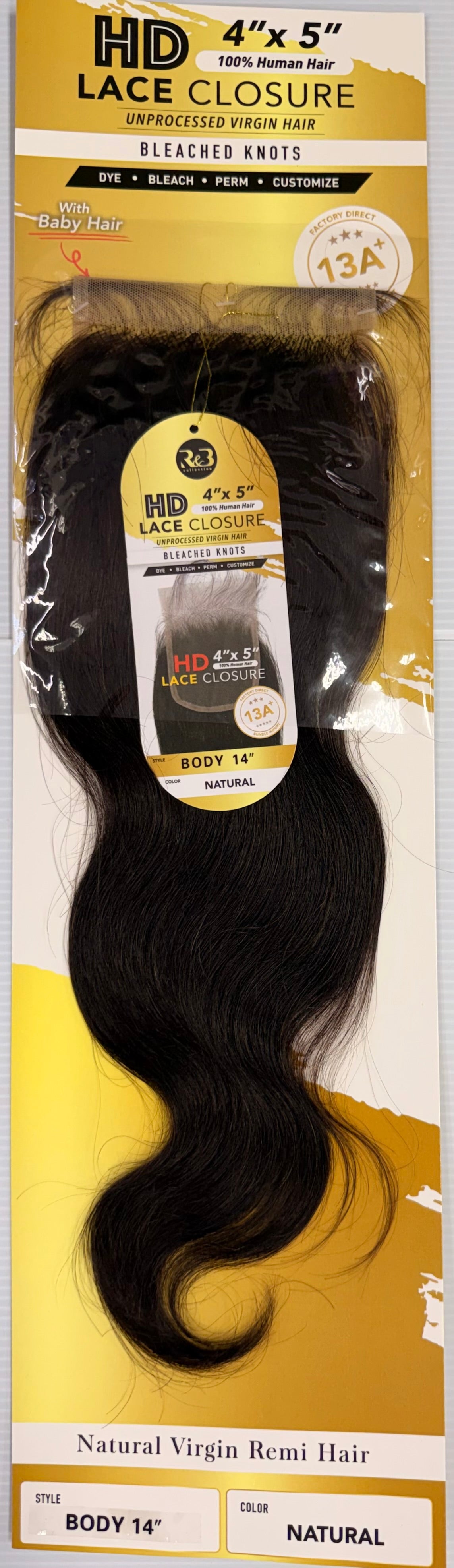 HD LACE CLOSURE (4×5) – Body Wave