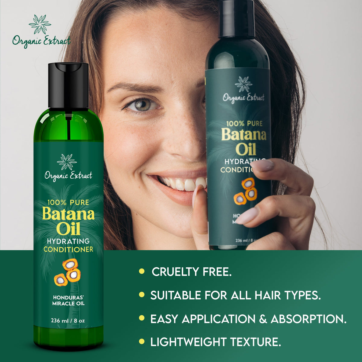 Organic Extract Batana Oil Hair Conditioner 8 oz/ 236ml - Mitchell Brands