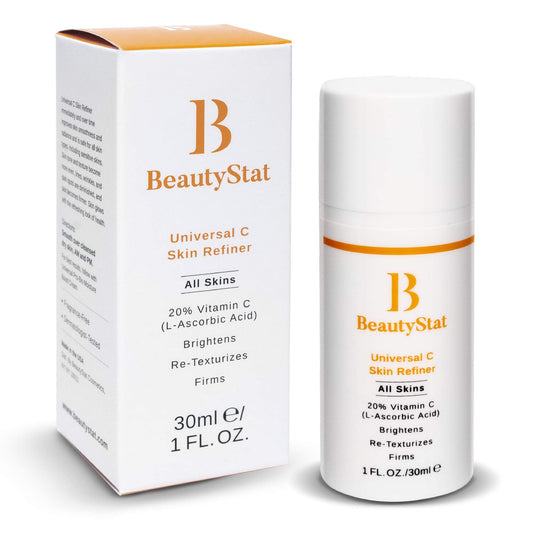 BeautyStat Universal C Skin Refiner - Vitamin C Serum for Face, 20% Pure L-Ascorbic Acid - Created by a 20+ Year Skincare Veteran Cosmetic Chemist (30ml / 1.0 oz) BeautyStat