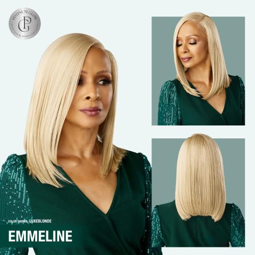 Sensationnel Human Hair Blend Lace Front Wig BareLace Glueless 13X6 Platinum Glow Emmeline
