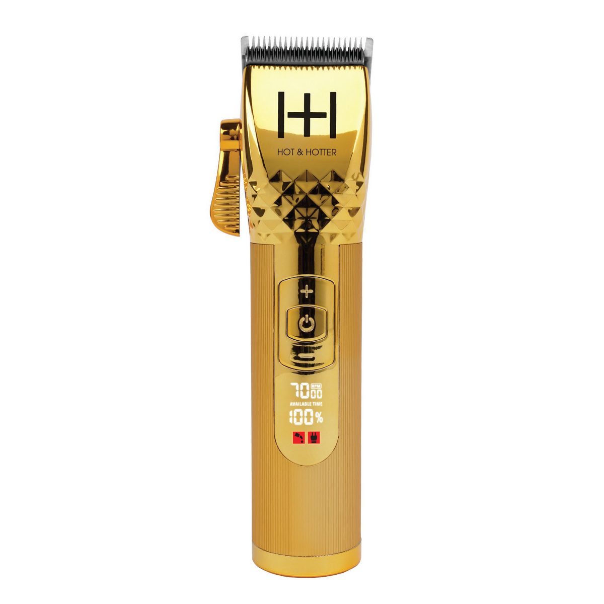 Hot & Hotter Lithium Cordless Clipper, Gold — clipper front view